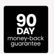 90-day money-back guarantee badge