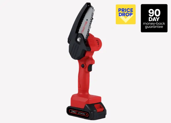 Dual Pro Kit: two Wood Ranger Mini Chainsaws with batteries and chains