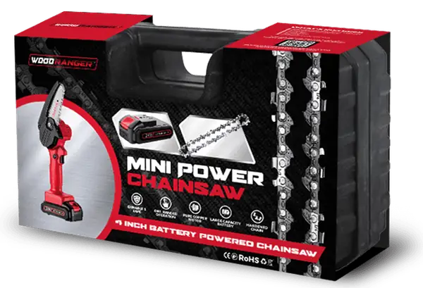 Pro Kit: Wood Ranger Mini Chainsaw case with extra battery and chains